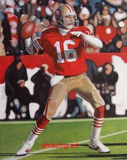 Sports Oil Painting Handsome Joe Montana from NFL  