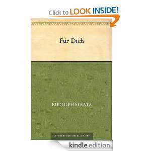 Für Dich (German Edition) Rudolf Stratz  Kindle Store