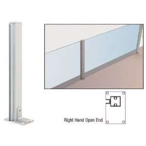 CRL Satin Anodized 36 Right Hand Open End Standard Partition Post by 