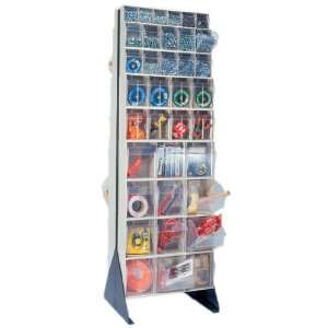  Tip Out Bin Floor Stand Double Sided 24 x 75, 18 GRAY Bins 