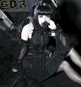 Gothic Court Lolita Classic Wrap PLUS lace Cover Ruffle Skirt LQ055 