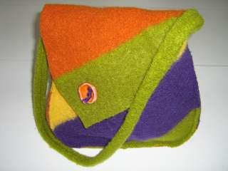 HAND MADE CRAFT HAND FELTED POCKETBOOK MULTI COLORED  