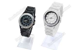   Silicone Crystal Men Lady Jelly Wrist Watch Gifts sports Cute  