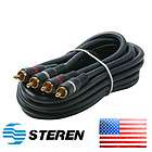 steren 12 2 rca python stereo dubbing audio cable 12ft