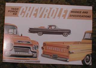 1959 Chevrolet Truck Pickup Brochure Full Line Folder  