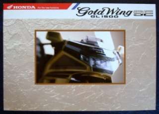 HONDA GOLDWING GL 1500 SALES BROCHURE C 1989.  