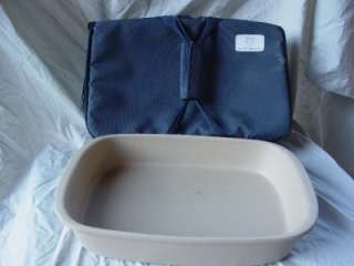 Classic Pampered Chef Stoneware Casserole Dish with Carrying Case 