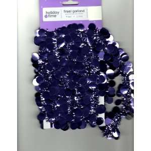  Festive Purple Dot Tinsel Decorative Garland 9 Feet