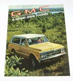 1970 70 GMC JIMMY Truck BROCHURE KE KS 1500 2500  