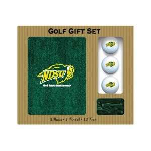 North Dakota State Bison Embroidered Towel, 3 balls and 12 tees gift 