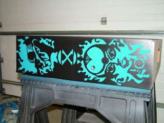 Head After Spraying Paint and Removing Blue Stencil