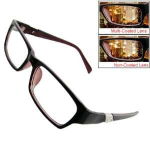   Temple Black Amaranth Full Rim Multi coated Lens Plano Glasses Health