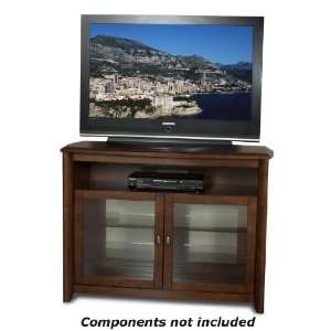  50 Wide AV Credenza No Tools Required Walnut Electronics