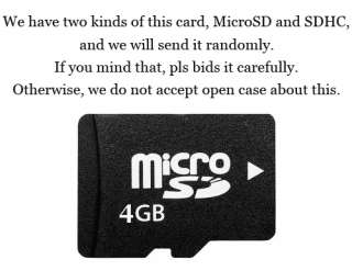4GB TF Card T Flash MicroSD for Camera Mini DV DVR MD80  