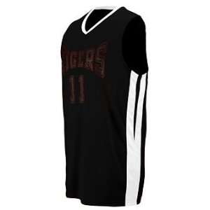  Youth Triple Double Game Jersey   Black and White   Large 