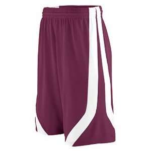 Augusta Youth Triple Double Game Short MAROON/WHITE YS  