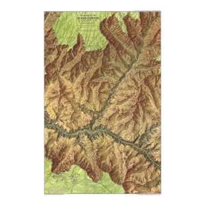  Heart Of The Grand Canyon Map 1978 Giclee Poster Print 