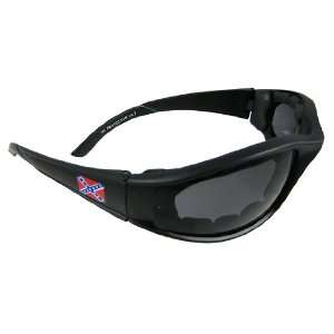  Confederate Flag Motorcycle Riding Glasses Smoke Lenses 