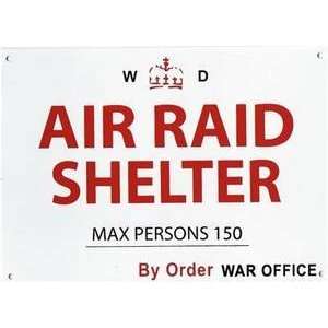  Air Raid Shelter Enamelled Steel Sign
