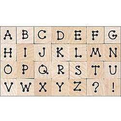 Hero Arts Tiny Dot Alphabet Letters Wood Stamp Set  