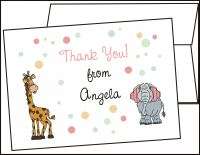 Coordinating Thank You note cards and Party Favor Tags are available