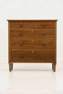 Antique Scottish Mahogany Inlaid Chest Dresser  