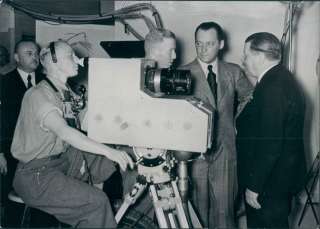 1937 Berlin Movie Camera Studio Lights Officials Photo  