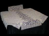 Reticella Antique Cotton Lace Runner with Placemats 30s  