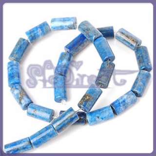 Tube Design Lapis Lazuli Gems Loose Bead Necklace 16  