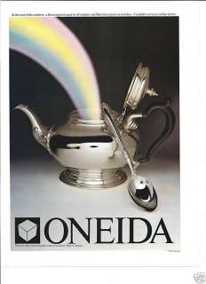 1981 ONEIDA SILVER Vintage Print Ad END OF THE RAINBOW  