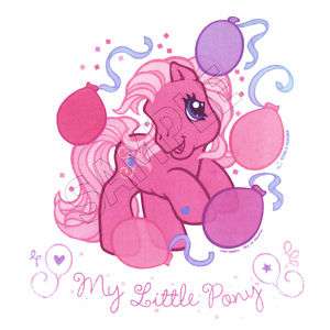 My Little Pony B day Balloons Edible Cake Topper Image  
