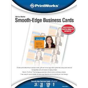  Printworks Smooth Edge Business Cards, White Matte, Inkjet 