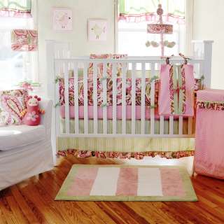 My Baby Sam Paisley Splash in Pink Baby Bedding 9 Piece Crib Bedding 
