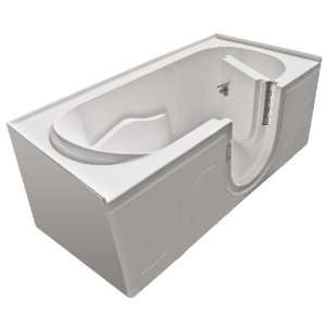 MediTub 3060WILWSC White 3060 60 x 30 Walk In Soaking Tub with 18 