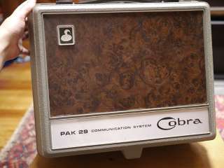 Vintage 70s COBRA Pak 29 CB Radio Communication System w/ Hard Shell 