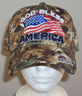   AMERICA US USA FLAG PATRIOTIC LEAF CAMO CAMOUFLAGE BASEBALL CAP HAT OS