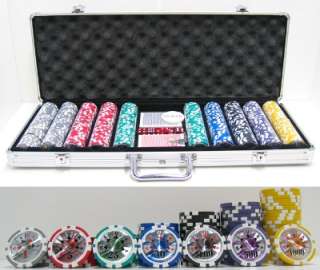 13.5g 500pc High Roller Clay Poker Chips w/ Laser Effects  