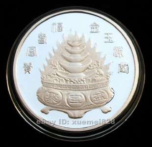   God of wealth Coloured Silver Coin Wonderful Christmas Gift  