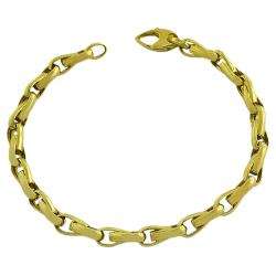 14k Yellow Gold 8.5 inch Polished Fancy Link Bracelet  