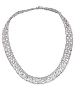 Sterling Silver Floating CZ Necklace  