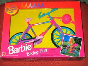 NEW BARBIE BICYCLE WITH HELMET AND PEDALS  