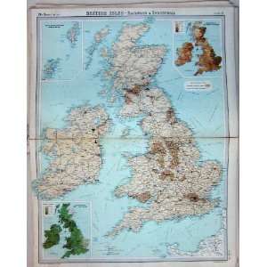  Map British Isles Railways Industrial Orkney Shetland 