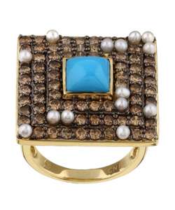 Encore by Le Vian 14k Gold Turquoise and Pearl Ring  