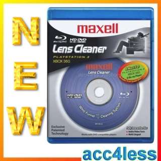 Maxell Blu Ray Player HD Lens Cleaner for PS3, Xbox 360  