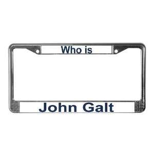  John Galt John galt License Plate Frame by  