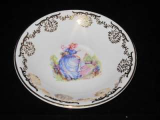 Lubern Bone China Cup, Saucer & Plate, England 22k Gold  