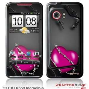  HTC Droid Incredible Skin   Barbwire Heart Hot Pink by 