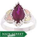 Black Hills Gold and Silver Created Ruby Ring 