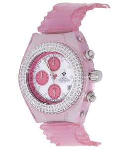 Aqua Master Womens Pink Diamond Sport Watch  