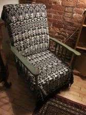 Antique Vintage Retro Wooden Morris Chair Recliner